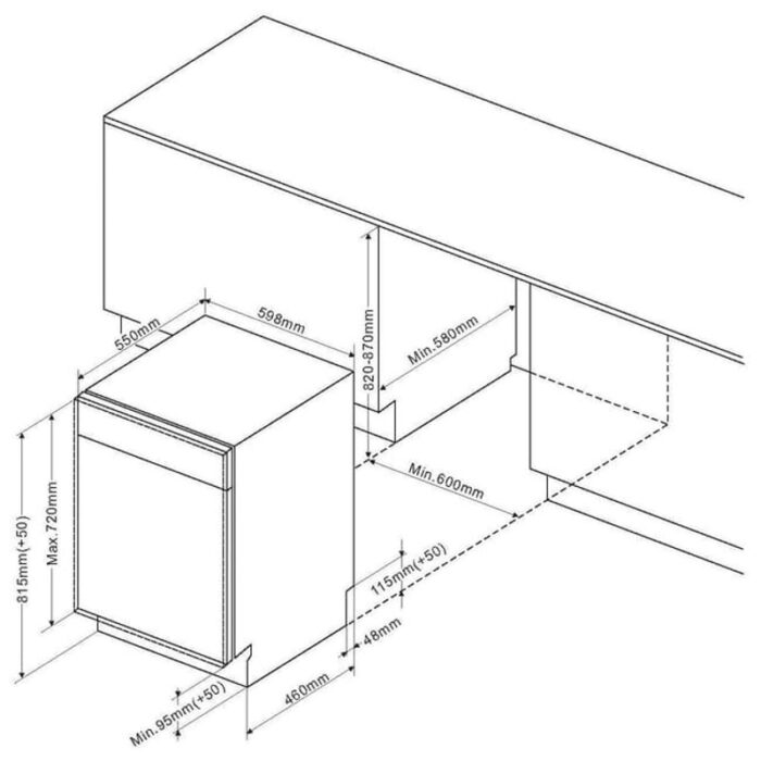 De Dietrich DBJ422DQX Lave‑vaisselle encastrable 60 cm 15 couverts – 44 dB – Image 2