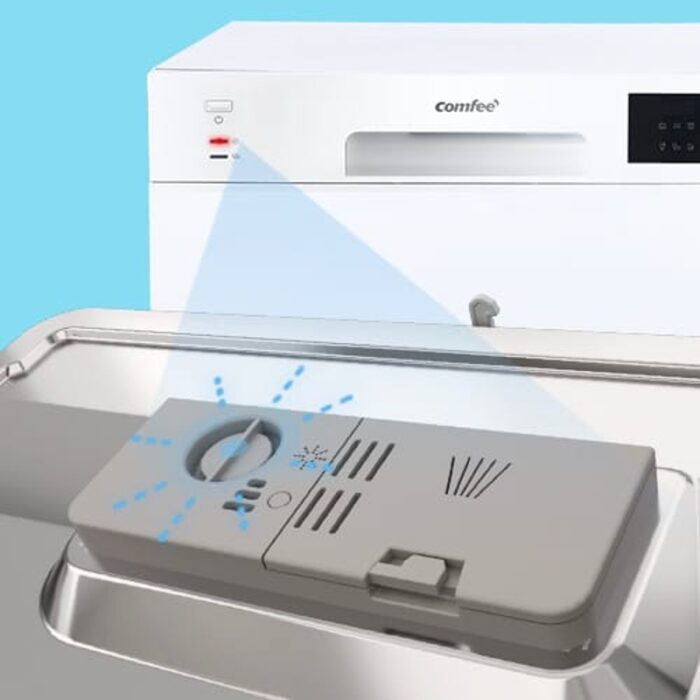 Comfee TD602E‑W Lave‑vaisselle pose‑libre 6 couverts – 47 dB 55 cm blanc – Image 2