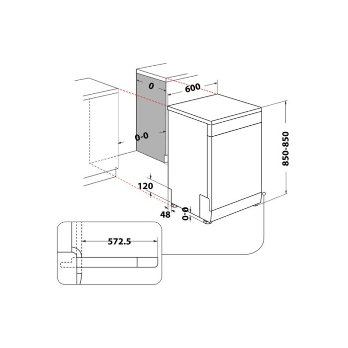 Hotpoint HFC3B+34W Lave‑vaisselle pose‑libre 60 cm 14 couverts – 44 dB blanc – Image 4