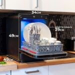 Daan Tech Bob Lave‑vaisselle compact encastrable/portable 3 couverts – 43 dB 34 cm réservoir – Image 2